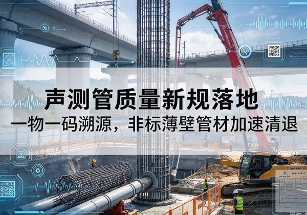 萨嘎声测管质量新规落地，一物一码溯源，非标薄壁管材加速清退