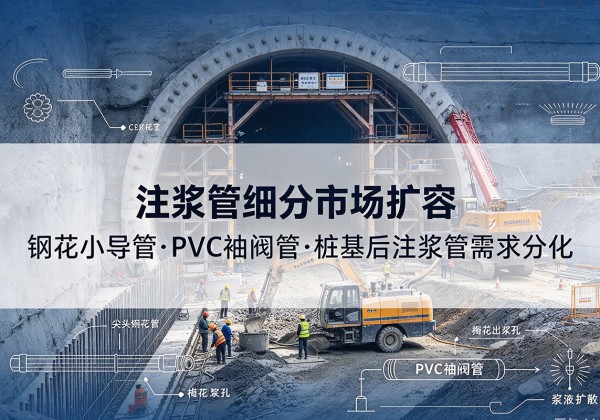 萨嘎注浆管细分市场扩容，隧道钢花小导管、PVC 袖阀管、桩基后注浆管需求分化